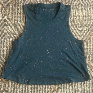 Spiritual Gangster Blue Speckled Muscle Tee